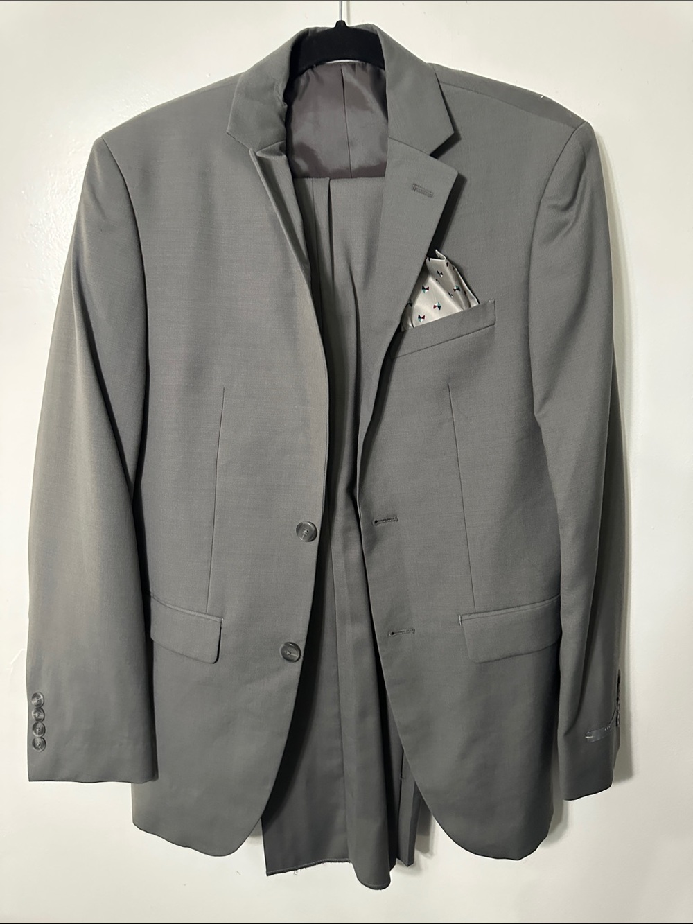 Perry Ellis Men's Gray Two-Button Suit Jacket